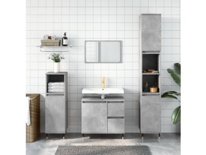 Koupelnová skříňka betonově šedá 65x33x60 cm kompozitní dřevo