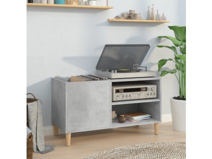 Skříňka na LP desky betonově šedá 84,5x38x48cm kompozitní dřevo