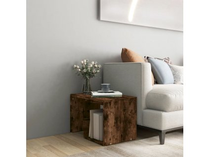 Odkládací stolek kouřový dub 59 x 36 x 38 cm kompozitní dřevo