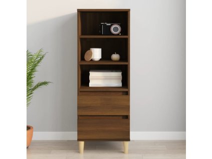 Skříň highboard hnědý dub 40 x 36 x 110 cm kompozitní dřevo