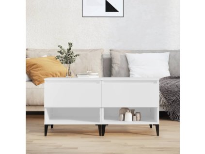 Odkládací stolky 2 ks bílé 50 x 46 x 50 cm kompozitní dřevo
