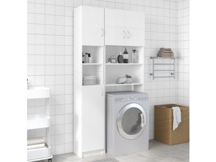 Koupelnová skříňka bílá 32 x 25,5 x 190 cm kompozitní dřevo