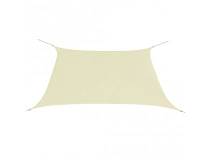 Plachta proti slunci, oxfordská látka, čtverec 3,6x3,6m krémová