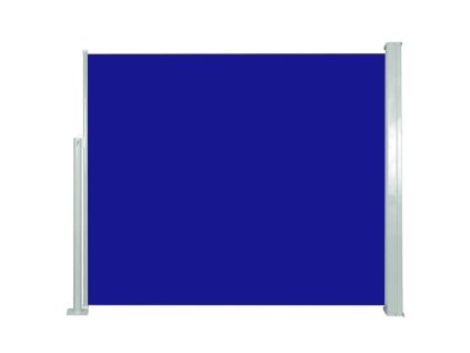 Zatahovací boční markýza / zástěna 120 x 300 cm modrá