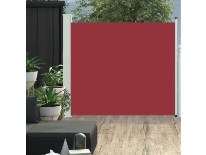 Zatahovací boční markýza / zástěna na terasu 100x300 cm červená