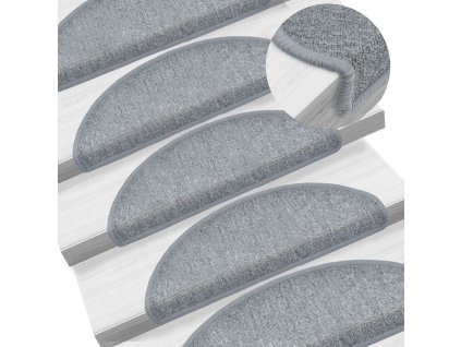 15 ks Nášlapy na schody světle šedé 65 x 24 x 4 cm