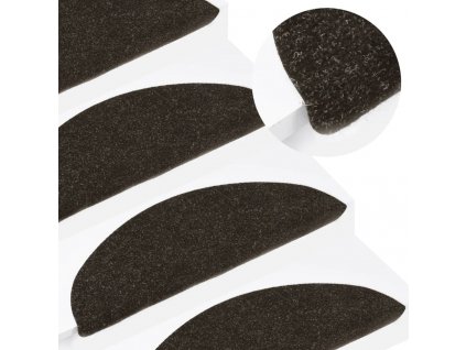 Samolepicí nášlapy na schody 15 ks 56x17x3 cm antracitové