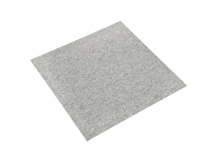 Kobercové podlahové dlaždice 20 ks 5 m² 50 x 50 cm světle šedé