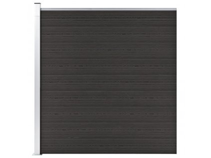Plotový dílec WPC 175 x 186 cm černý