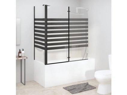 Vanová zástěna s pruhy 120 x 68 x 130 cm tvrzené sklo
