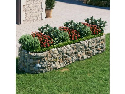 Gabionový vyvýšený záhon pozinkované železo 300 x 100 x 50 cm