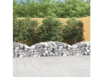 Klenutý gabionový koš 200 x 50 x 40/60 cm pozinkované železo