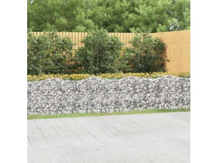 Klenutý gabion vyvýšený záhon 800x50x100 cm pozinkované železo