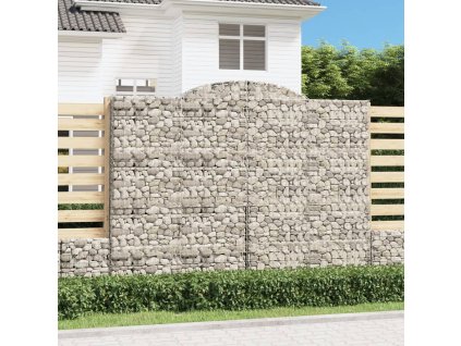 Klenutý gabionový koš 300 x 50 x 220/240 cm pozinkované železo