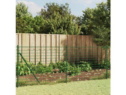 Drátěný plot s přírubami zelený 0,8 x 25 m 154152