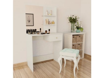 Toaletní stolek kompozitní dřevo 75 x 40 x 141 cm bílý