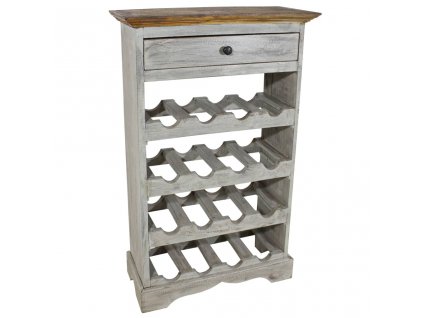 Stojan na víno masivní mangovníkové dřevo 55 x 23 x 85 cm