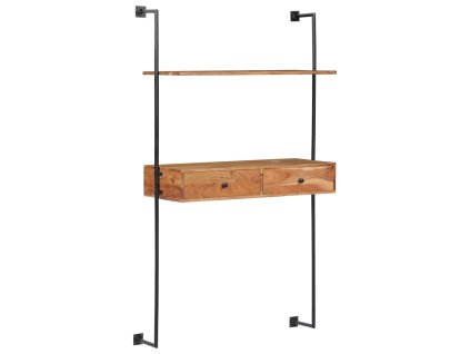 Nástěnný psací stůl 90 x 40 x 170 cm masivní akáciové dřevo