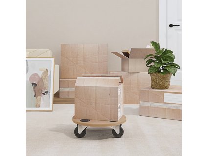 Přepravní vozíky 6 ks kulaté kompozitní dřevo