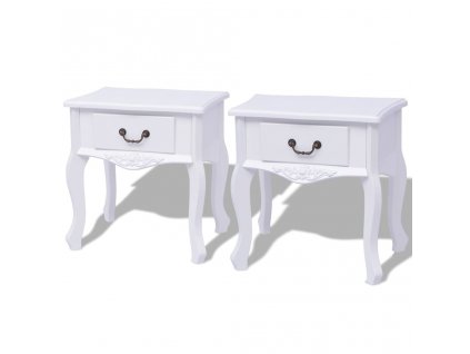 Noční stolky 2 ks MDF bílé