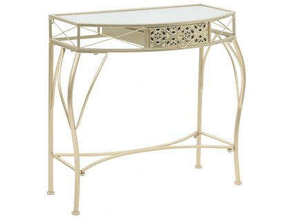 Odkládací stolek ve francouzském stylu kovový 82x39x76 cm zlatý