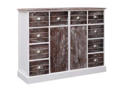 Příborník s 10 zásuvkami hnědý 113 x 30 x 79 cm dřevo