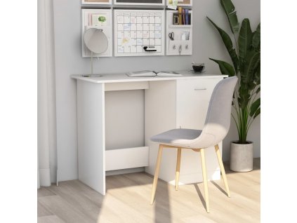 Psací stůl bílý 100 x 50 x 76 cm dřevotříska