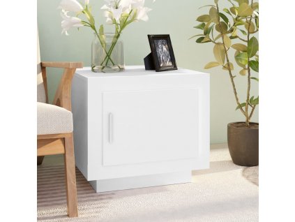 Konferenční stolek bílý 51 x 50 x 45 cm kompozitní dřevo