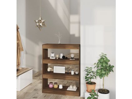 Knihovna/dělicí stěna hnědý dub 80x30x103 cm kompozitní dřevo