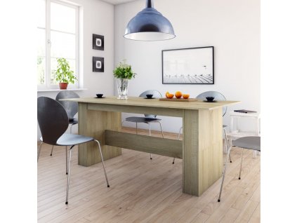 Jídelní stůl dub sonoma 180 x 90 x 76 cm kompozitní dřevo