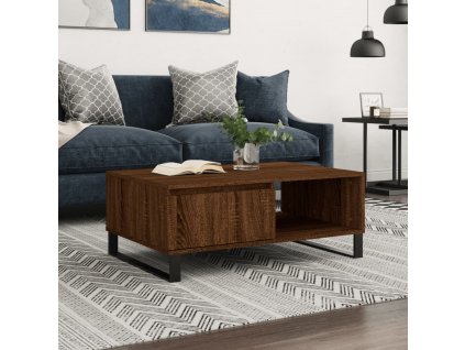Konferenční stolek hnědý dub 90 x 60 x 35 cm kompozitní dřevo