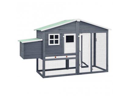 Kurník s kukaní na snášení vajec šedý a bílý jedlové dřevo