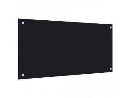 Kuchyňský panel černý 80 x 40 cm tvrzené sklo