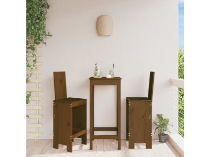 Barové stoličky 2 ks medově hnědé 40x42x120 cm masivní borovice
