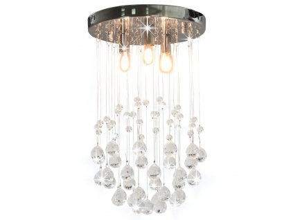 Stropní svítidlo s křišťálovými korálky kruh 3 žárovky G9