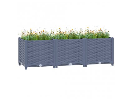 Vyvýšený záhon 120 x 40 x 38 cm polypropylen