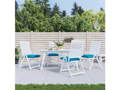 Podušky na židli 4 ks světle modré 40 x 40 x 7 cm látka oxford