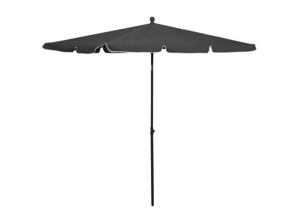 Zahradní slunečník s tyčí 240 x 140 cm antracitový