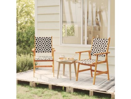 Zahradní židle 2 ks masivní akáciové dřevo