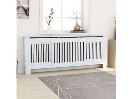 Kryt na radiátor MDF bílý 205 cm