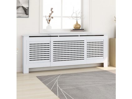 Kryt na radiátor MDF bílý 205 cm