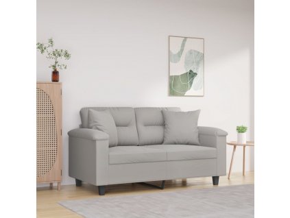 Dekorační polštáře 2 ks světle šedé 40 x 40 cm mikrovlákno