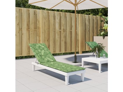 Poduška na lehátko vzor listů oxfordská látka