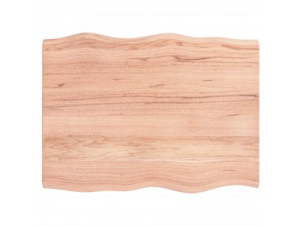 Stolní deska světle hnědá 80x60x(2-4)cm ošetřený dub živá hrana