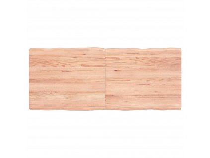Stolní deska hnědá 120x50x(2-4)cm ošetřený dřevo živá hrana