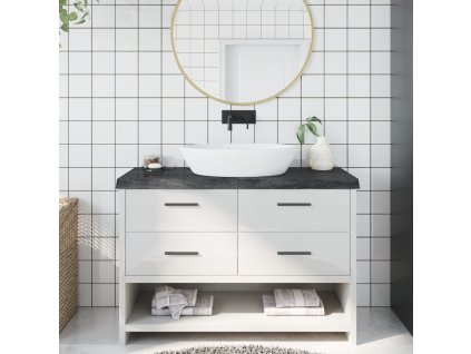 Koupelnová deska tmavě hnědá 120x50x(2-6) cm ošetřený masivní