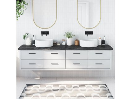 Koupelnová deska tmavě hnědá 220x50x(2-6) cm ošetřený masiv