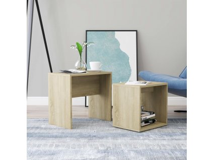 Set konferenčních stolků sonoma dub 48x30x45cm kompozitní dřevo