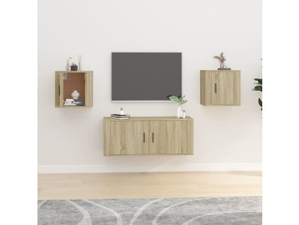 Nástěnné TV skříňky 2 ks dub sonoma 40 x 34,5 x 40 cm