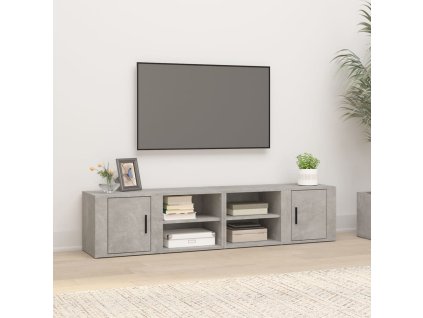 TV skříňky 2 ks betonově šedé 80 x 31,5 x 36 cm kompozit